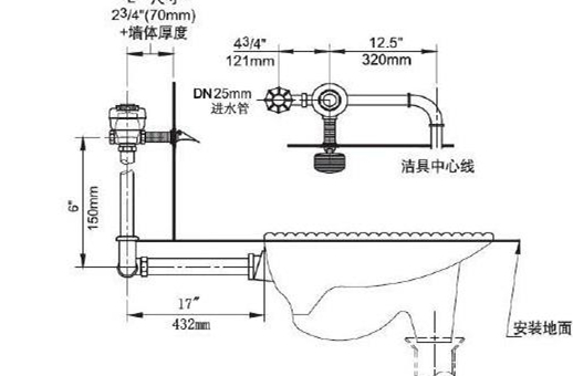 厕所脚踏阀安装图图片